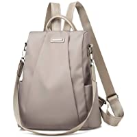 SMesoon Mochila Impermeable de Mujer Antirrobo Bolso De Hombro de Cuero Bolso Bolso de Viaje Mochila Casual (Caqui…